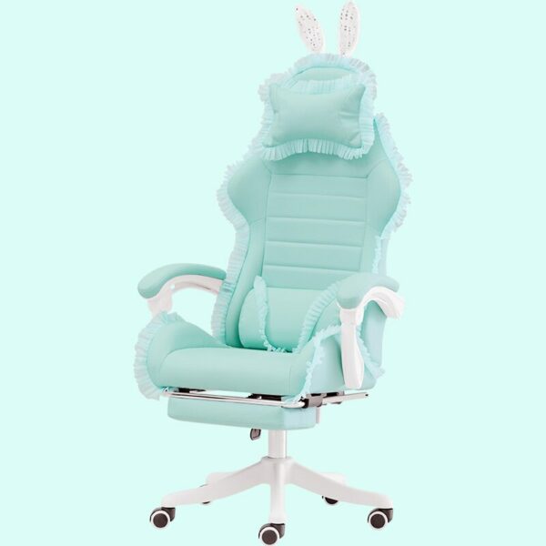 Girls Cartoon lovely gaming chair,computer chair,Reclining Armchair with Footrest,Internet Cafe Gamer Chair,pink office chair 5