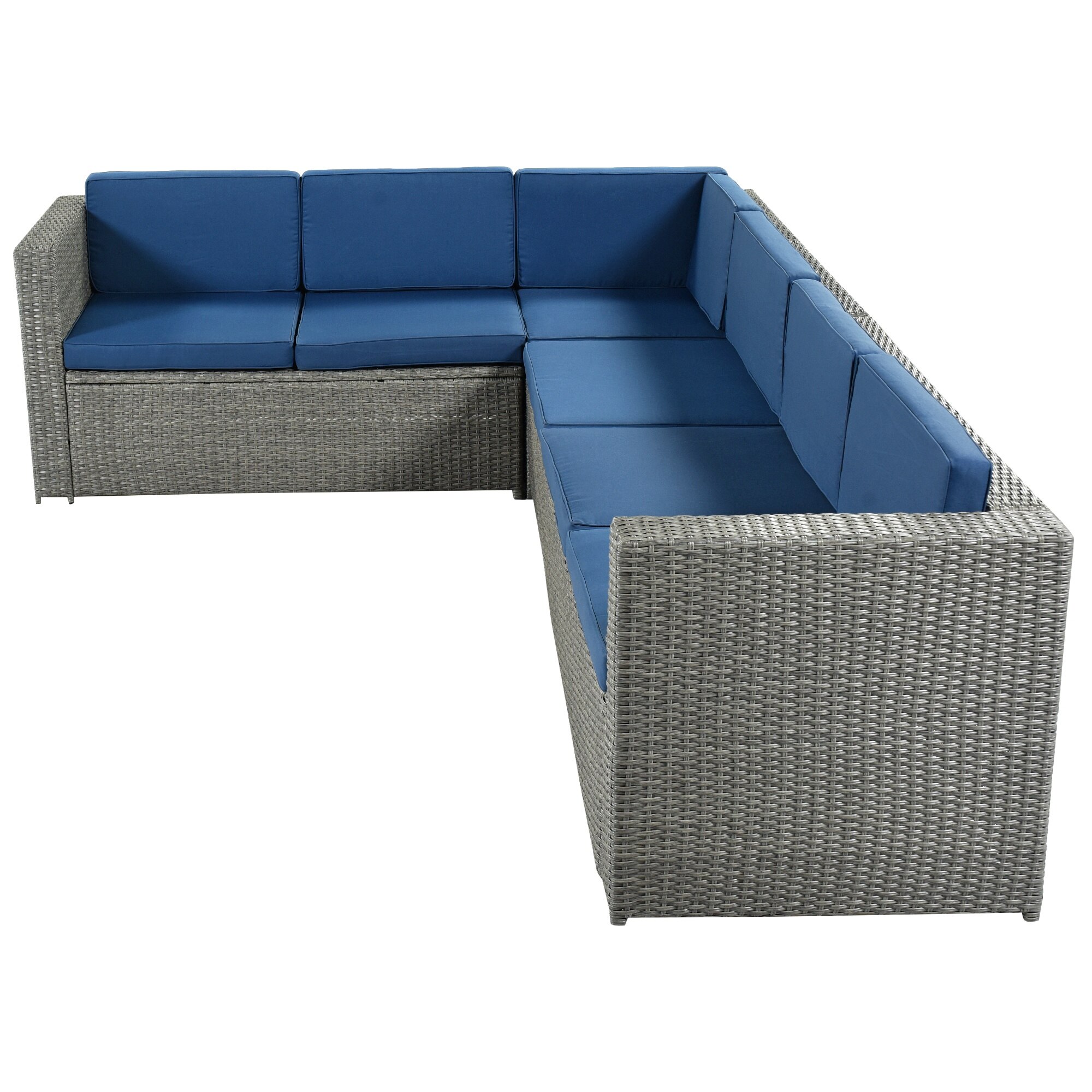 9 Piece Rattan Sectional Seating Group With Cushions And Ottoman Patio Furniture Sets Outdoor Wicker Sectional Garden Sofas 6
