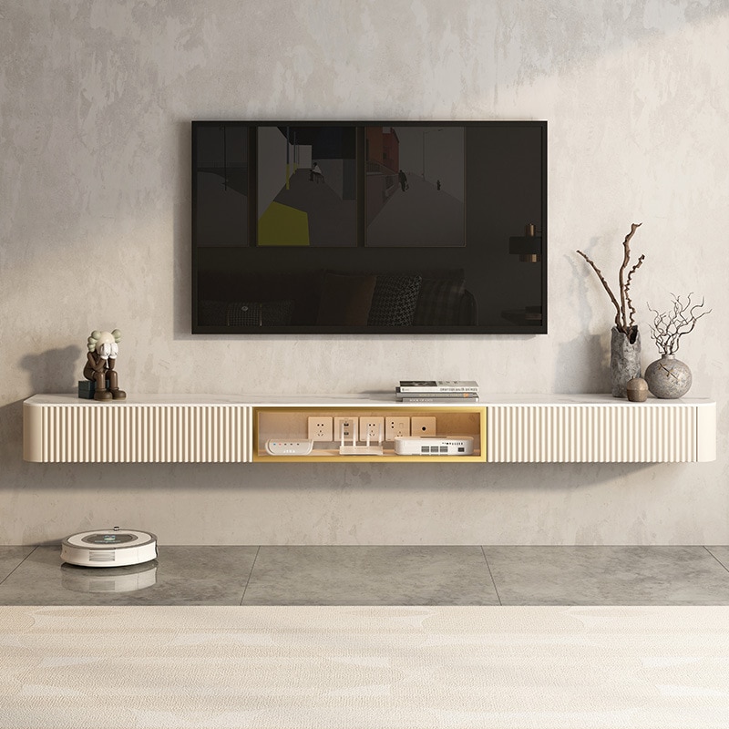 Suspension Type TV Table Sintered Stone Marble Rock TV Cabinet Modern Simple Living Room Household Storage Cabinet Coffee Table 3