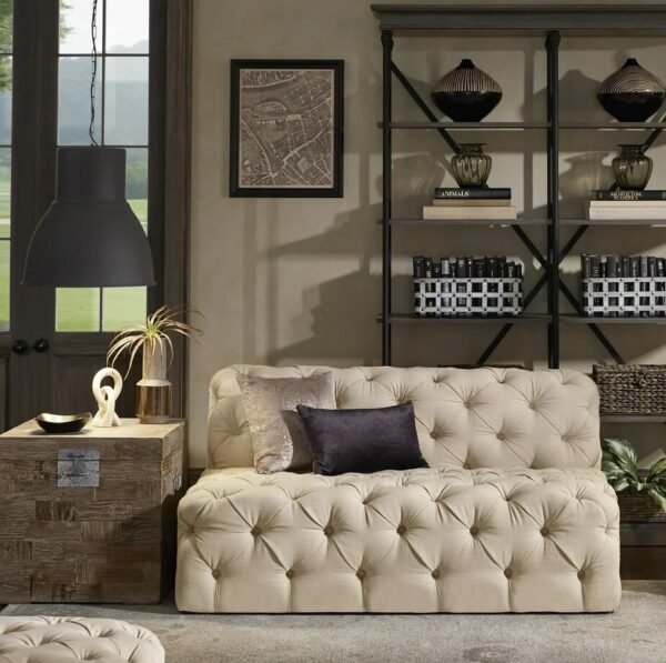 Chesterfield U-shape Sectional Sofa - 4/5-Seat U-Chaise Sectional Traditional, Rustic 4