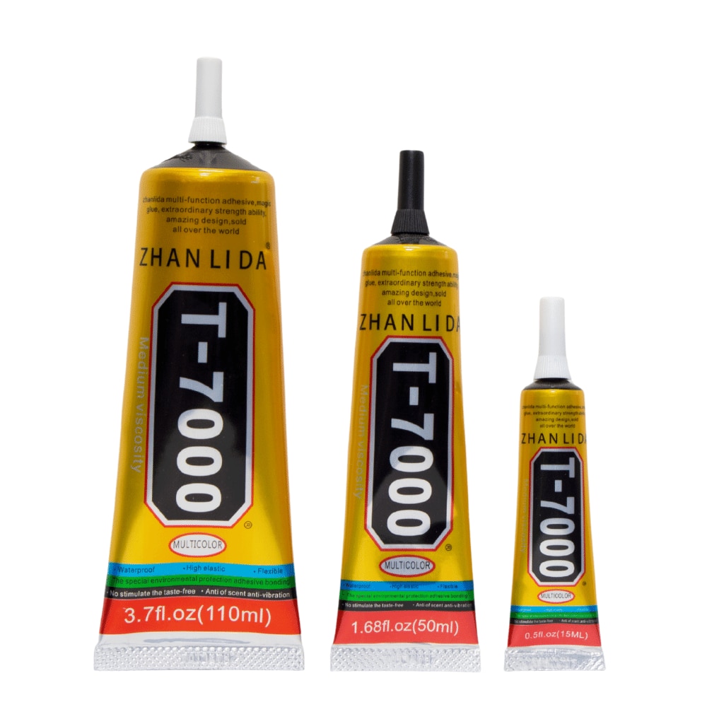 30PCSZhanlida T7000 50ML Black Contact Cellphone Tablet Repair Adhesive Electronic Components Glue With Precision Applicator Tip 5