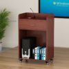 Nordic Reception Desk For Office Furniture Wood-based Panel Front Desks Simple Clothing Store Small Reception Desk Table Cabinet 1