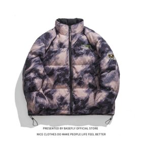 New Arrival Winter Collection Tie Dye Men Puffer Jacket Thick Warm Bomber Unisex Women Chic Coat High Streetwear Couple Parkas 3