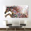 The Animal Painting Art Hand-painted Abstract Oil Painting Canvas Wall Home Decor Wall Pictures For Office Hotel Running Horse 1