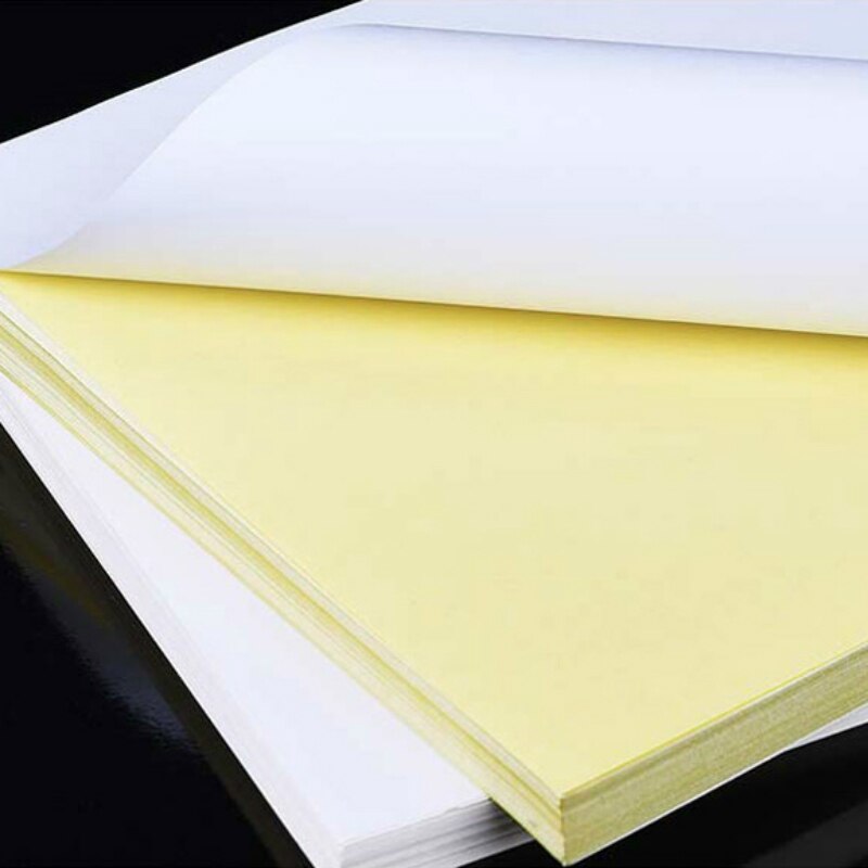 100pcs A4 Printing Paper Laser Inkjet Printer Blank Adhesive Craft Paper Sticker Label Matte Surface Paper Sheet Glossy Office 4