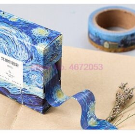1000pcs Washi Tapes DIY Van Gogh Painting paper Masking tape Decorative Adhesive Tapes Scrapbooking Stickers Size 15 mm*7m 3