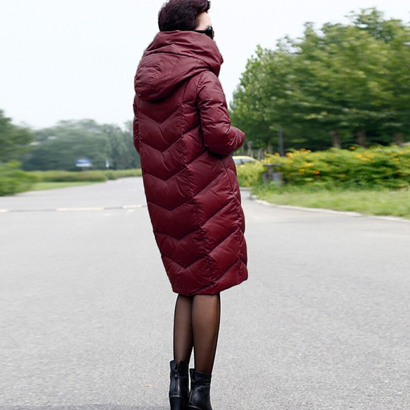 New big yards loose cocoon Women's down jacket black red brown navy blue Hot Products plus size coats 4