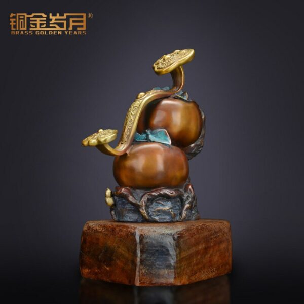 Persimmon All the Best Copper Crafts Decoration New Chinese Style Living Room Entrance Housewarming Gift Decorations 3