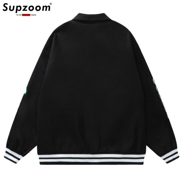 Supzoom New Arrival Rib Sleeve Embroidery Brand Clothing Cotton Loose Casual Bread Top Fashion Coat Bomber Jacket Men Baseball 2